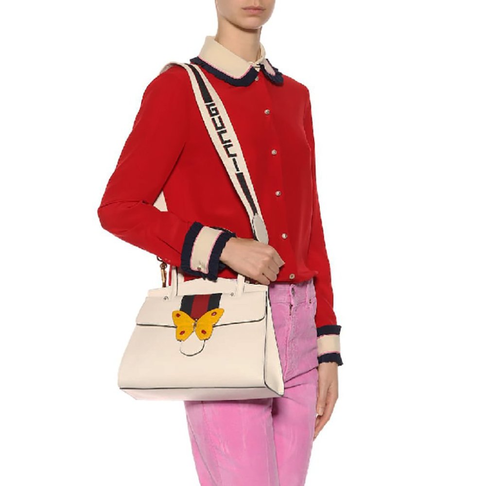 Gucci 505344 Totem Medium Leather Butterfly Bag - Picture 10 of 12